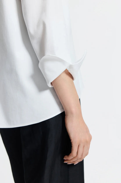 Agnes No-Iron Popover Top-White