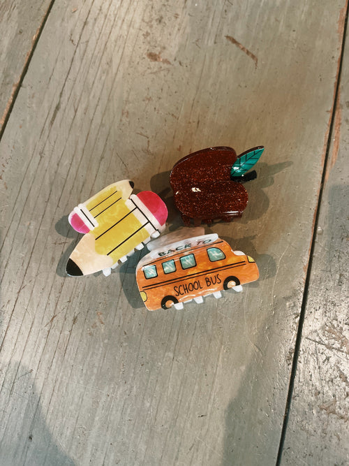 Back to School Hair Clips