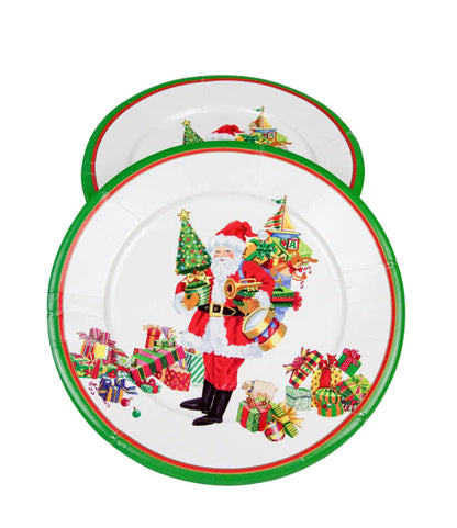 Mr. Claus Salad/Dessert Paper Plate-Set of 8