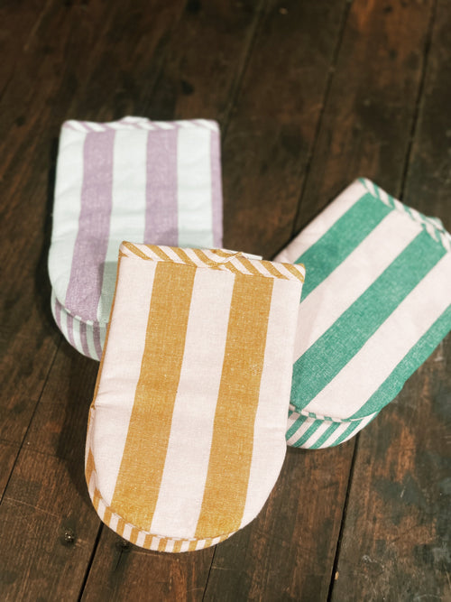 Striped Oven Mitt
