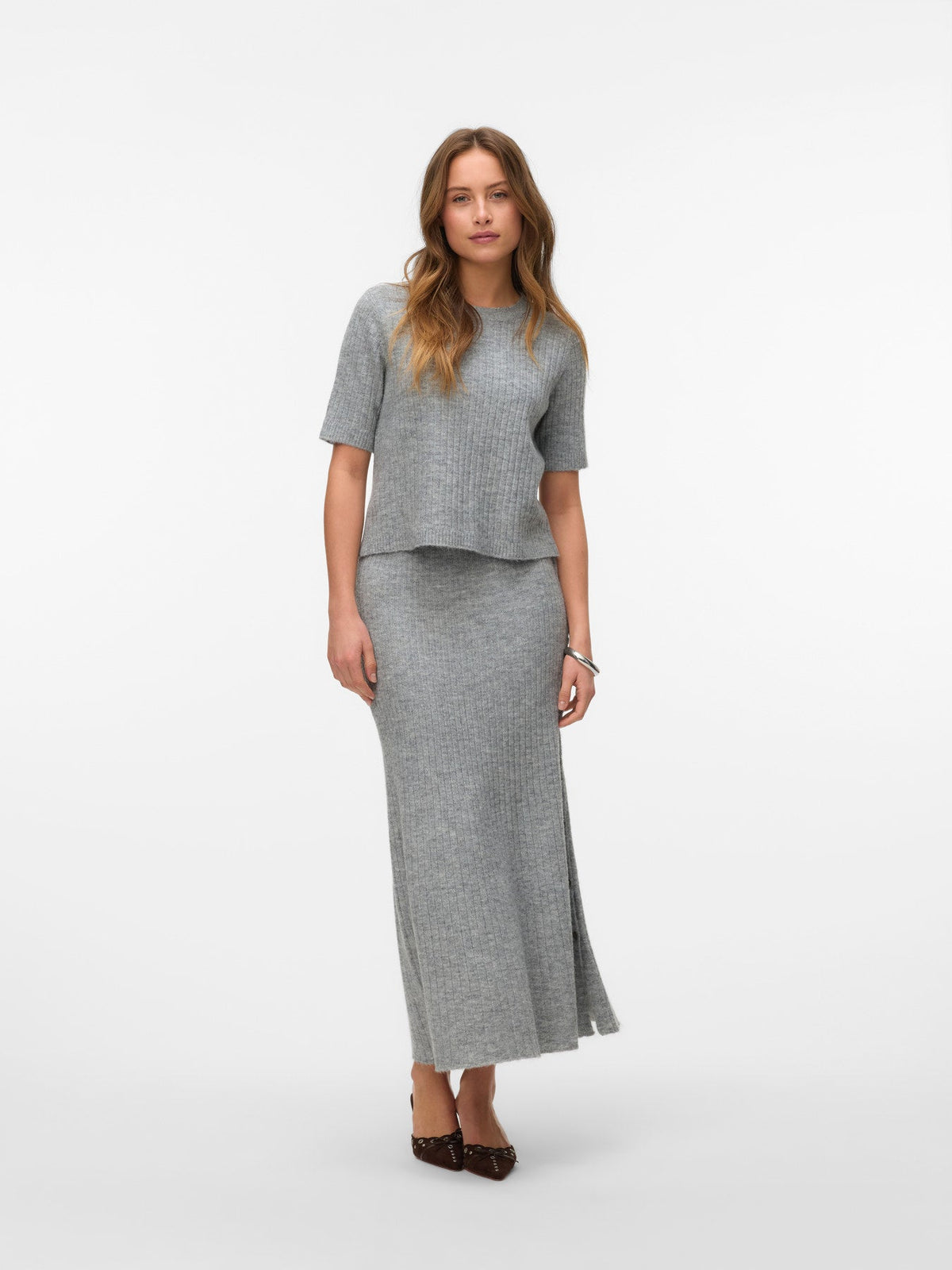 Sally Grey Knitted T-shirt