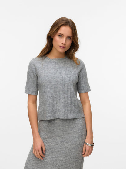 Sally Grey Knitted T-shirt