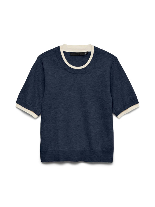Wonderful Navy Knitted T-shirt