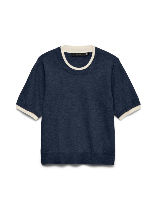 Wonderful Navy Knitted T-shirt