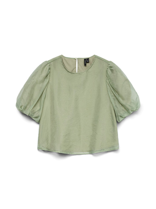 Clea Woven Short Sleeve Top