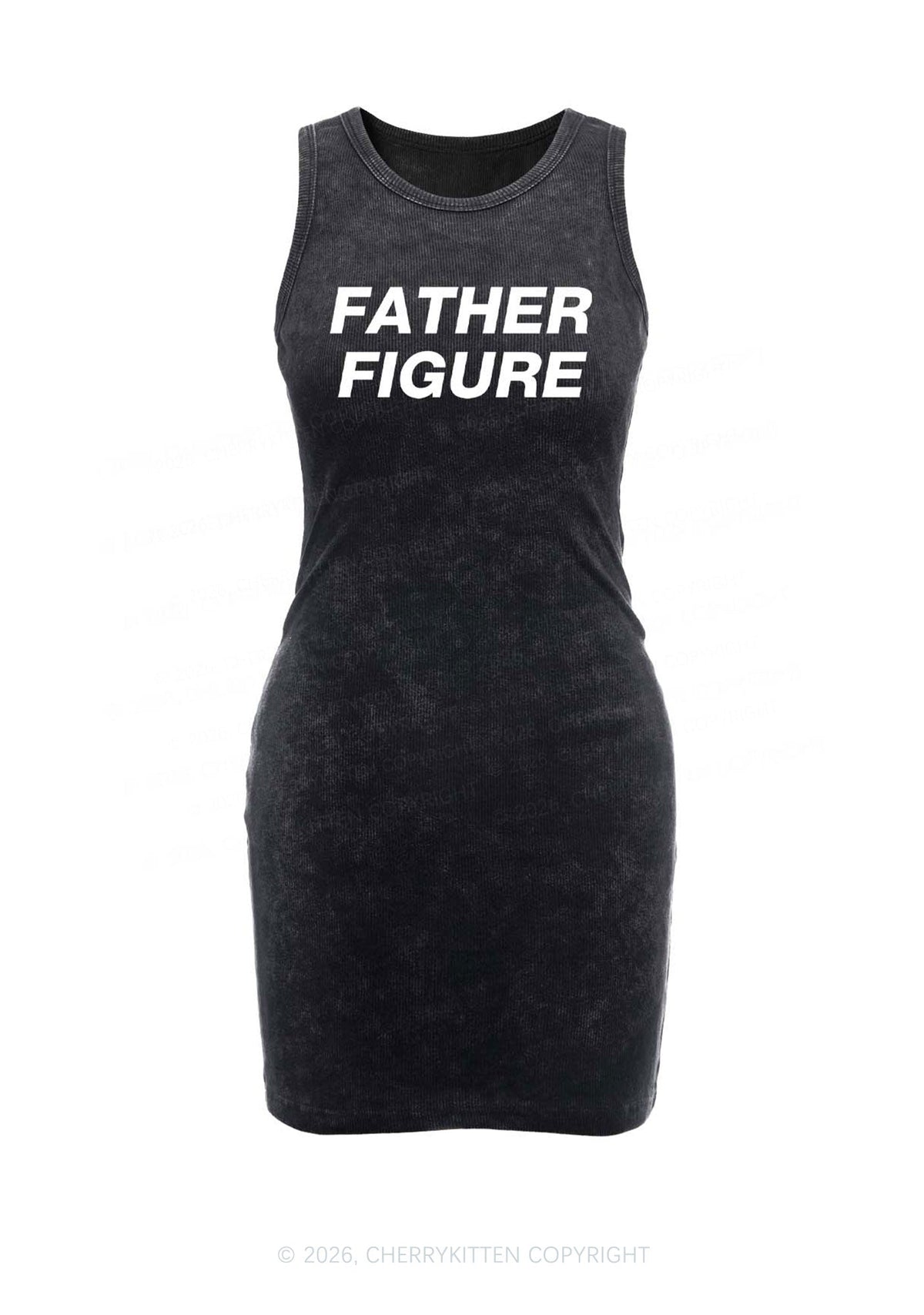 Father Figure Y2K Washed Tank Dress Cherrykitten