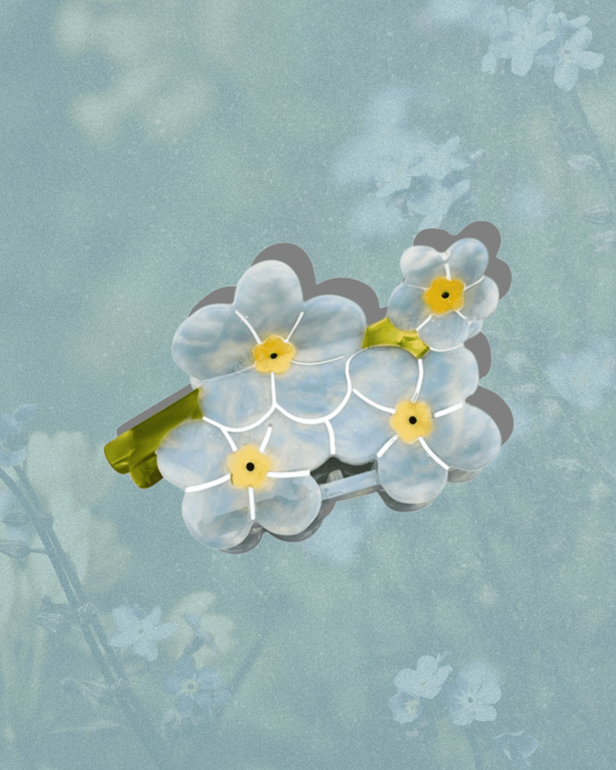 Forget-Me-Not Claw Hair Clip