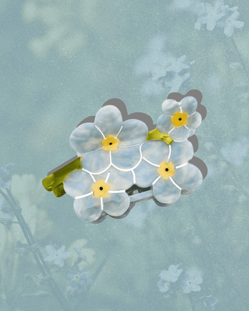 Forget-Me-Not Claw Hair Clip