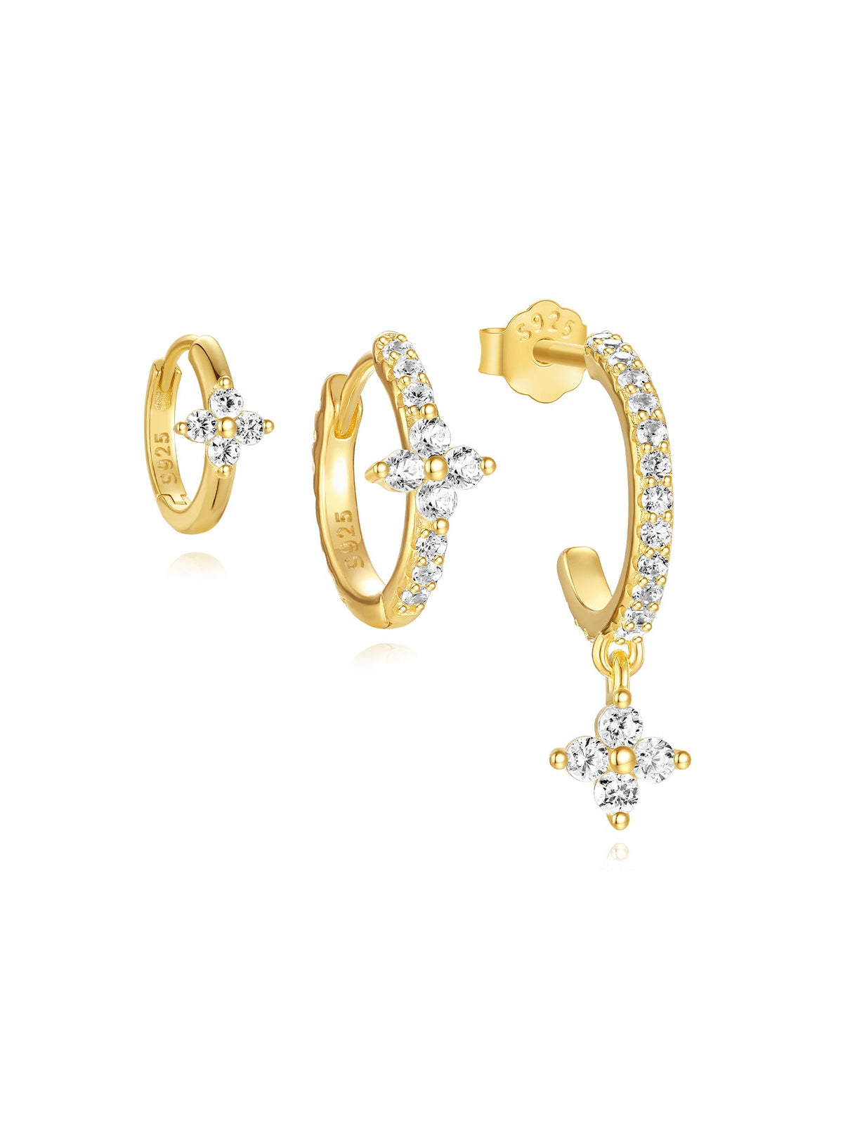 KOSINER 925 Sterling Silver Elegant Petal Set