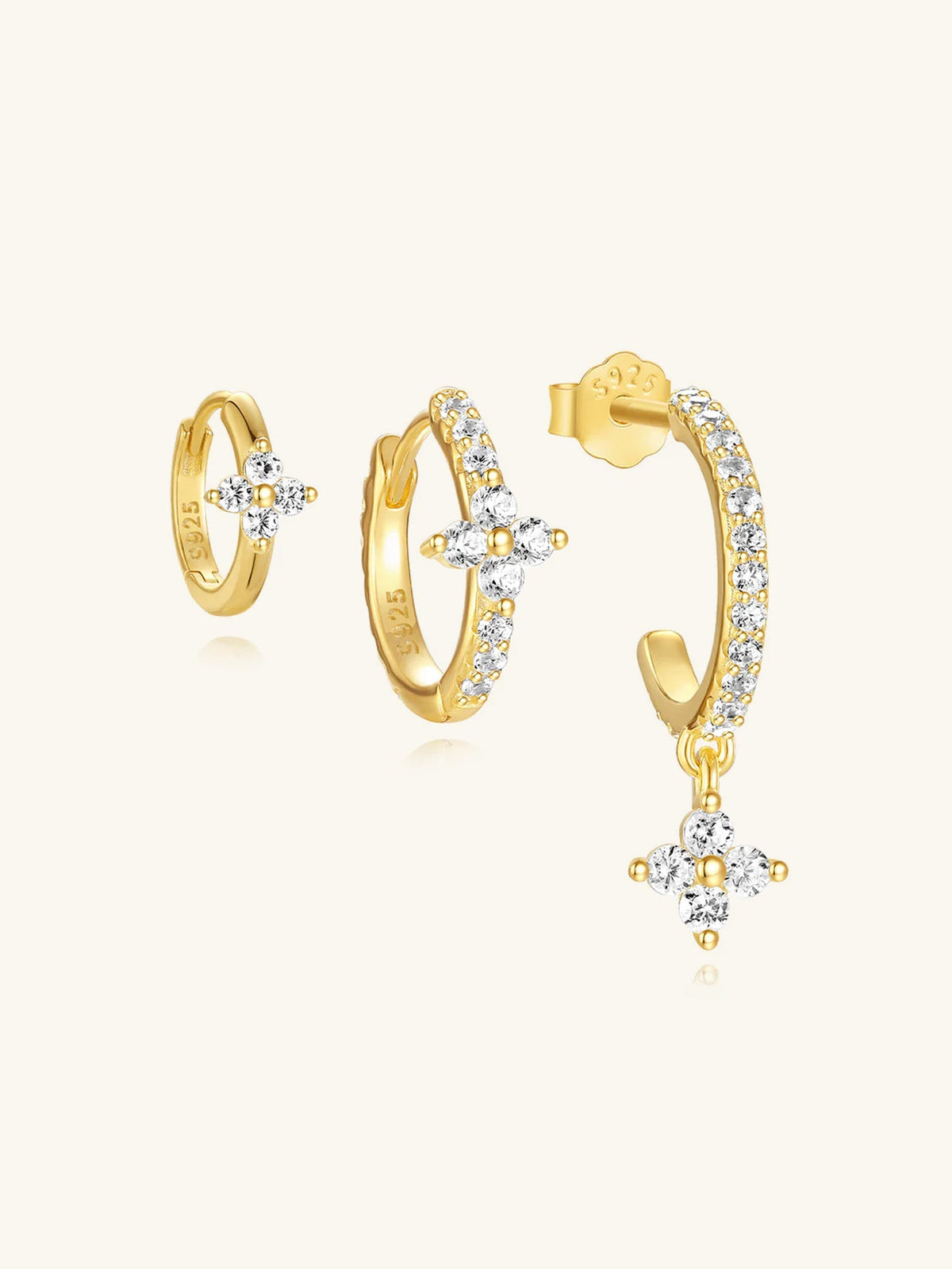 KOSINER 925 Sterling Silver Elegant Petal Set