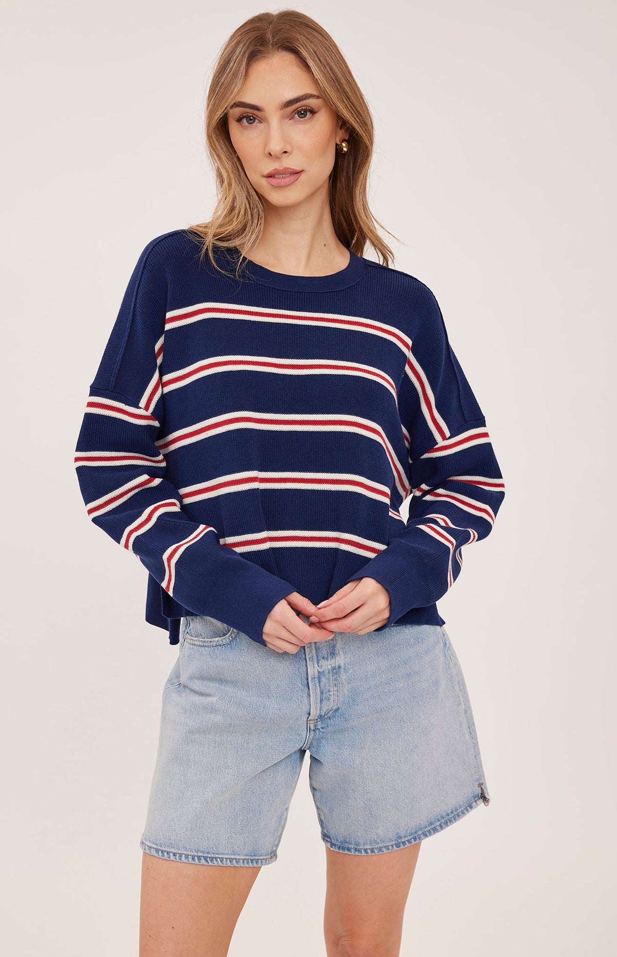 Echo Sweatshirt - Navy Stripe