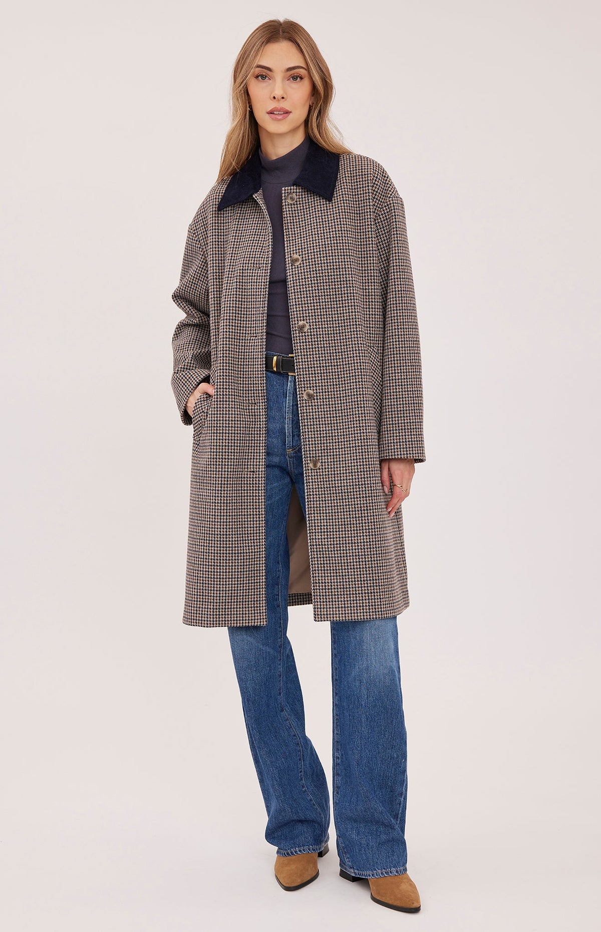 Millie Jacket- Navy Tweed
