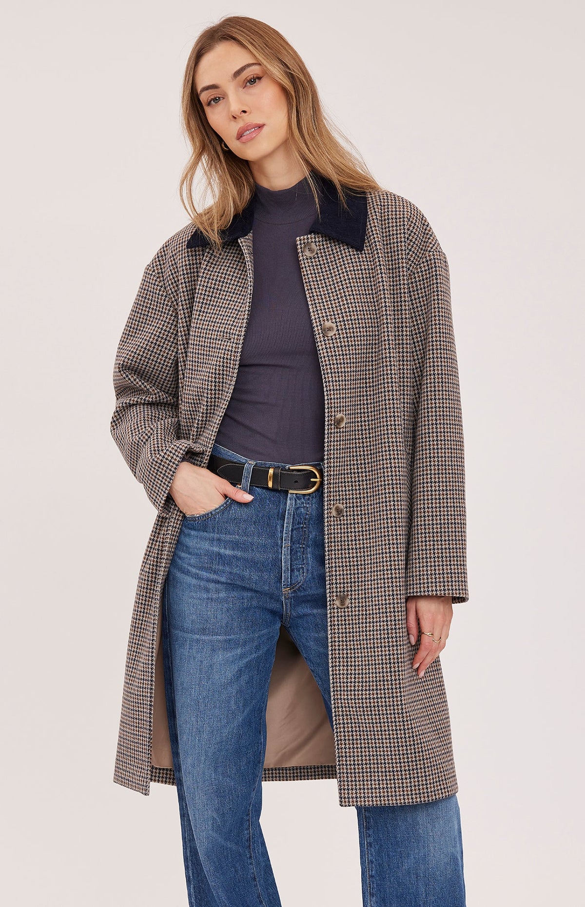 Millie Jacket- Navy Tweed