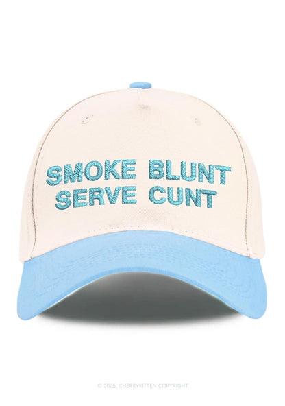 Smoke Blunt Y2K Color Block Baseball Cap Cherrykitten