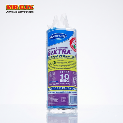 SEKOPLAS ReXTRA HDPE Garbage Bag L Size (10pcs)