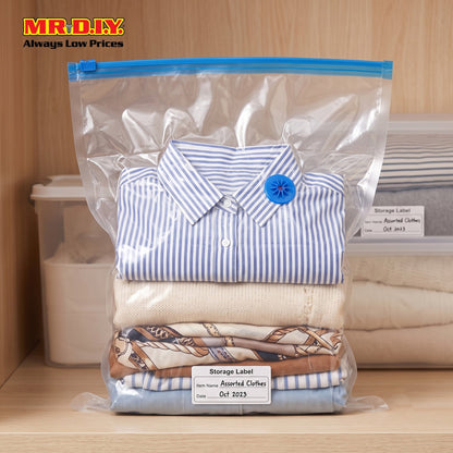 (MR.DIY) Travel Resealable Vacuum Plastic Storage Bag With Valve (50cm X 70cm)
