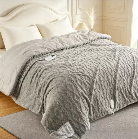 Queen 90x90 Heated Comforter with Dual-Zone Wireless Control, 6 Heat Levels & LCD Timer