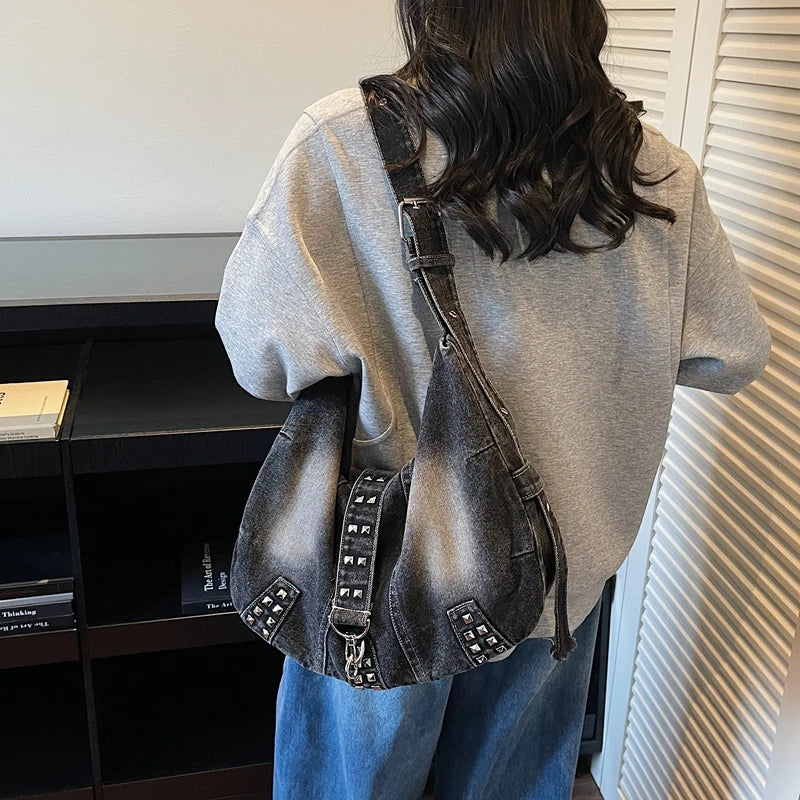 High Quality Women Denim Handbags Tote Bags Large Capacity Ladies Shoulder Messenger Bags for Women Casual Female Shopping Bag