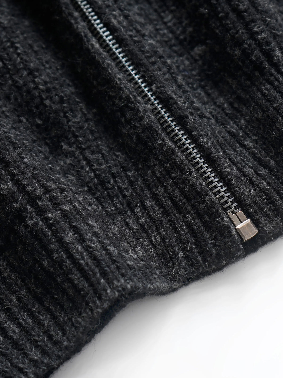 2025 Winter New Arrival 100% Wool Knitted Cardigan Half Turtleneck Zipper Casual Coat Women Clothing Manufacturers
