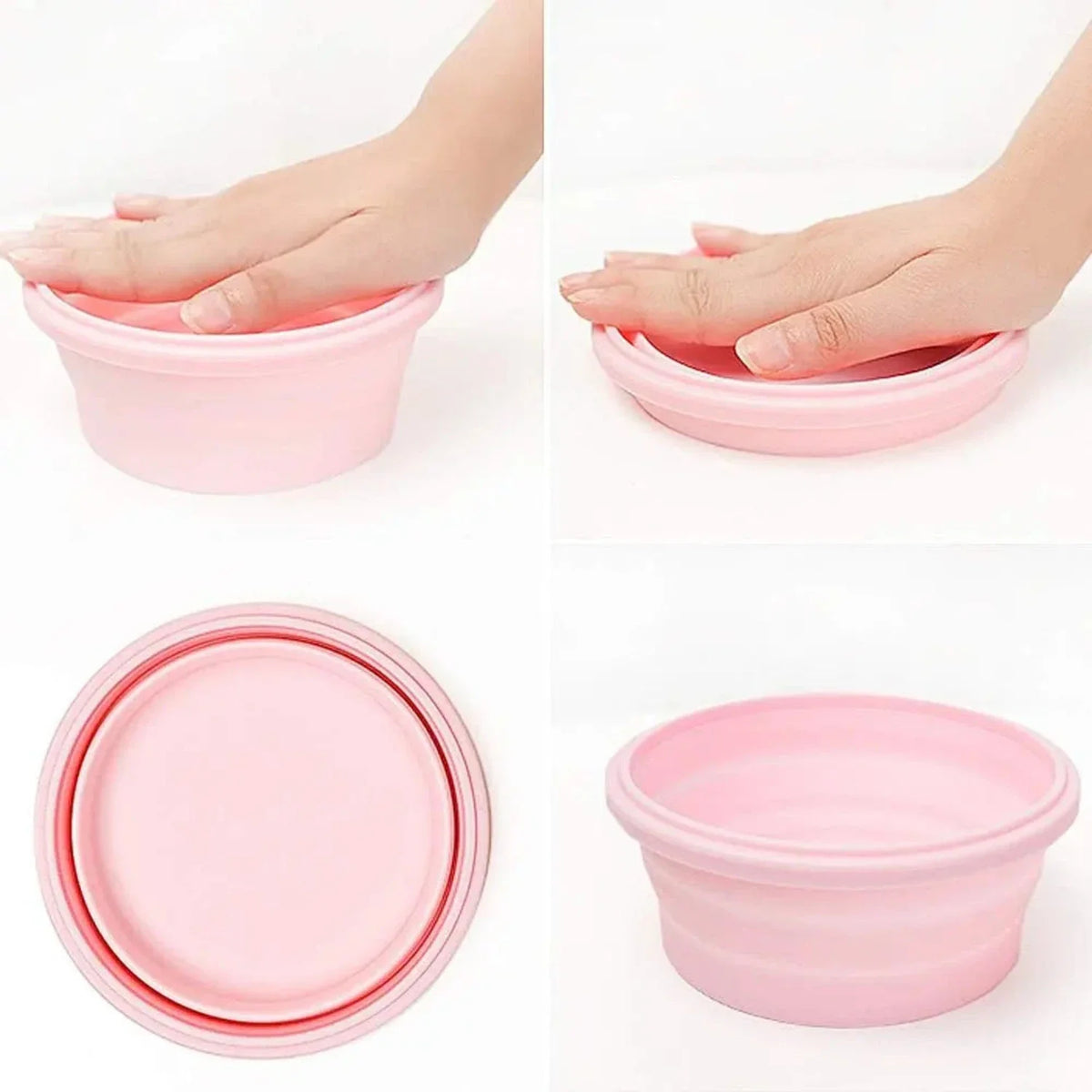 Collapsible Silicone Food Silicone Storage Containers with Lids – Stackable, BPA-Free, Microwave, Freezer Safe