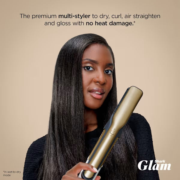 Shark Glam Straight, Waves & Curls Multi-styler – Gold - HD6052SUK