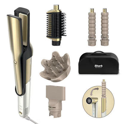 Shark Glam Straight, Waves & Curls Multi-styler – Gold - HD6052SUK