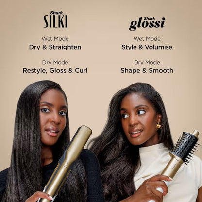 Shark Glam Straight, Waves & Curls Multi-styler – Gold - HD6052SUK