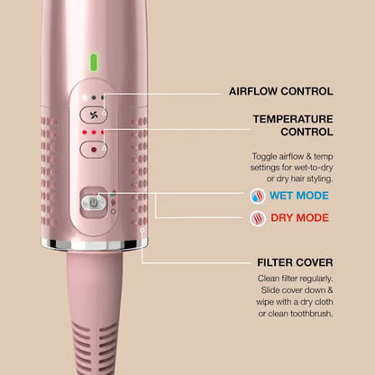 Shark Glossi 2-in-1 Hot Tool and Air Glosser – Lychee - HT302UKPK