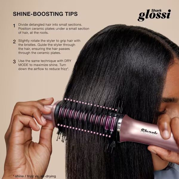 Shark Glossi 2-in-1 Hot Tool and Air Glosser – Lychee - HT302UKPK