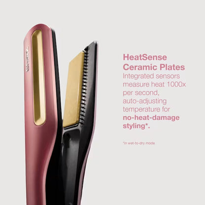 Shark SilkiPro Straight Hair Straightener + Dryer – Rose Petal - HT401UKPK