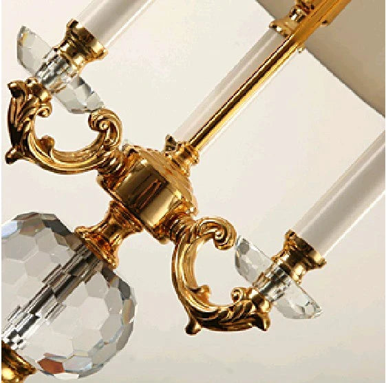 63Cm Tall K9 Crystal Lamp with Touch On/Off Switch - Elegant Gold & Clear Table Lamp