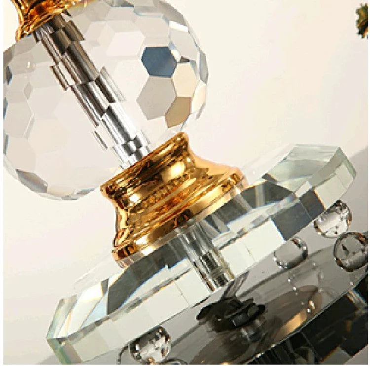 63Cm Tall K9 Crystal Lamp with Touch On/Off Switch - Elegant Gold & Clear Table Lamp