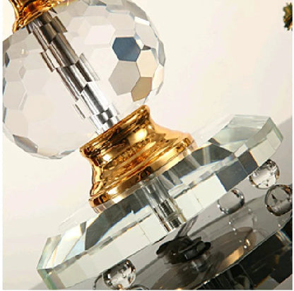 63Cm Tall K9 Crystal Lamp with Touch On/Off Switch - Elegant Gold & Clear Table Lamp