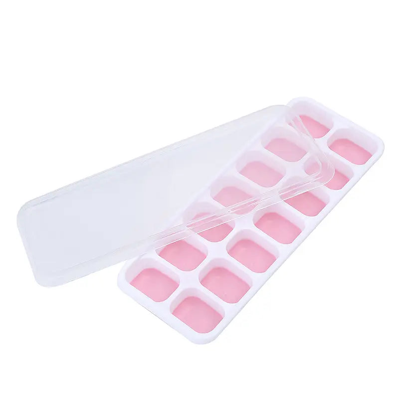Zidello Silicone Ice Cube Trays with Lid (14 Large Cubes)