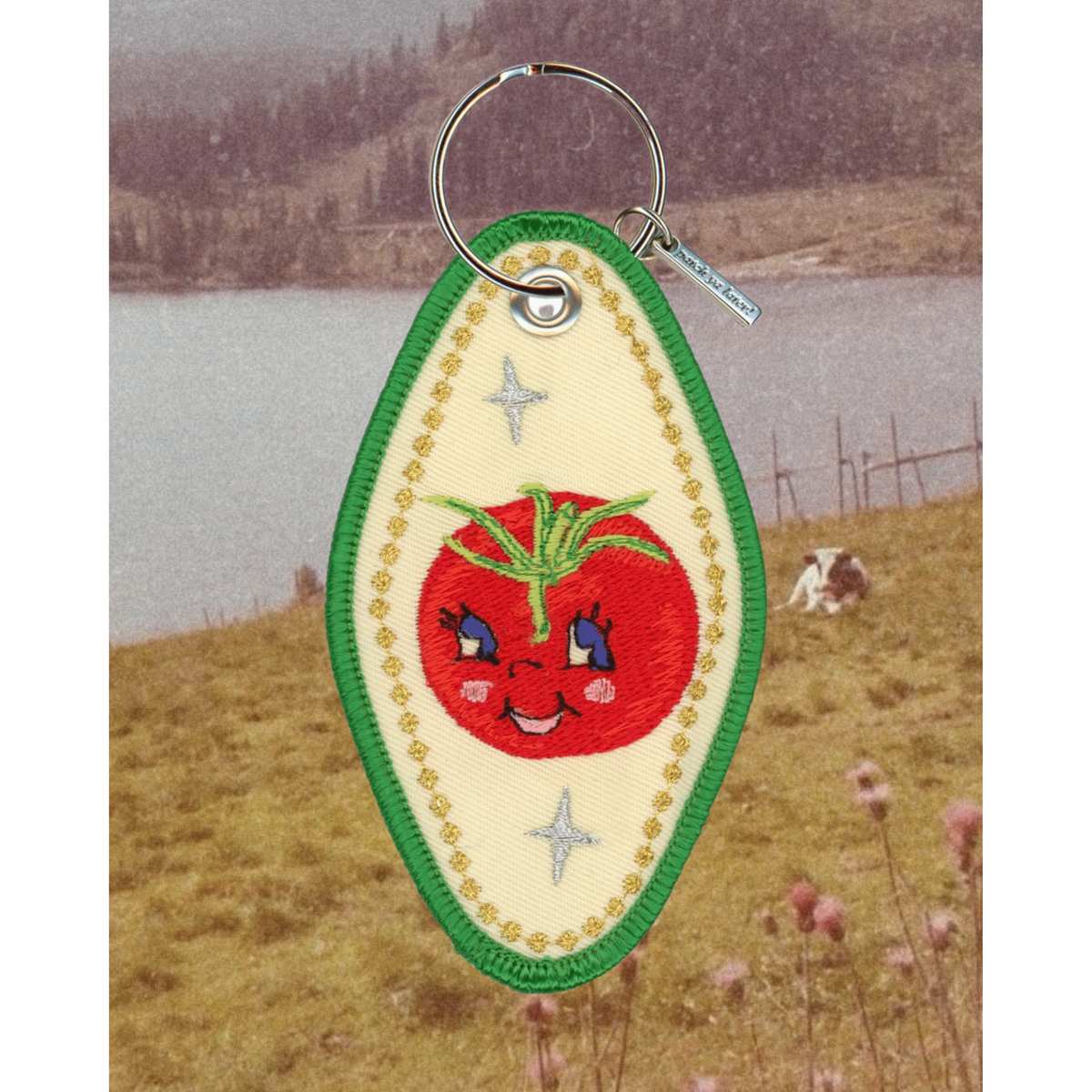 Hello Darlin Embroidered Keychain