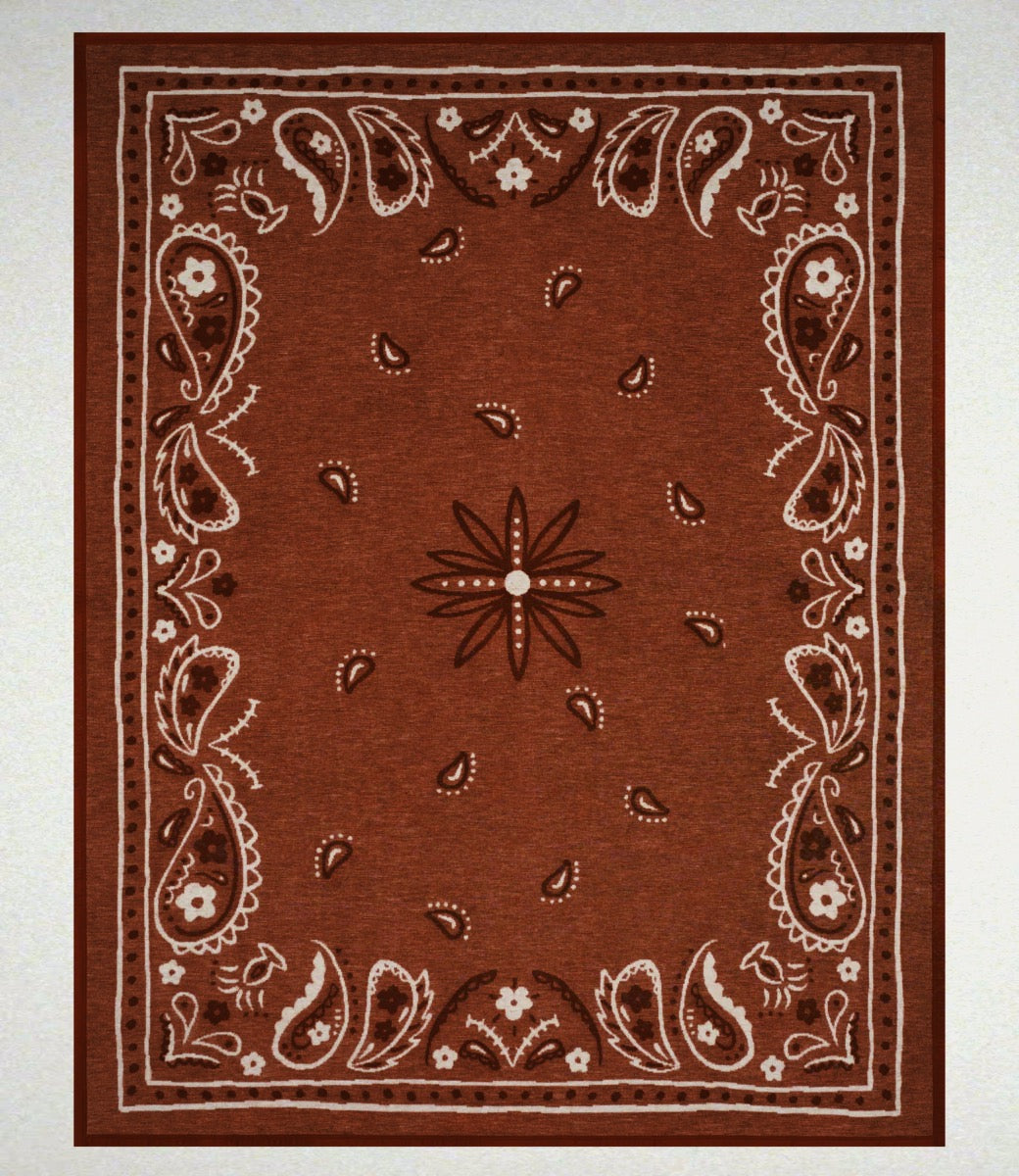 Vintage Bandana Blanket - Red