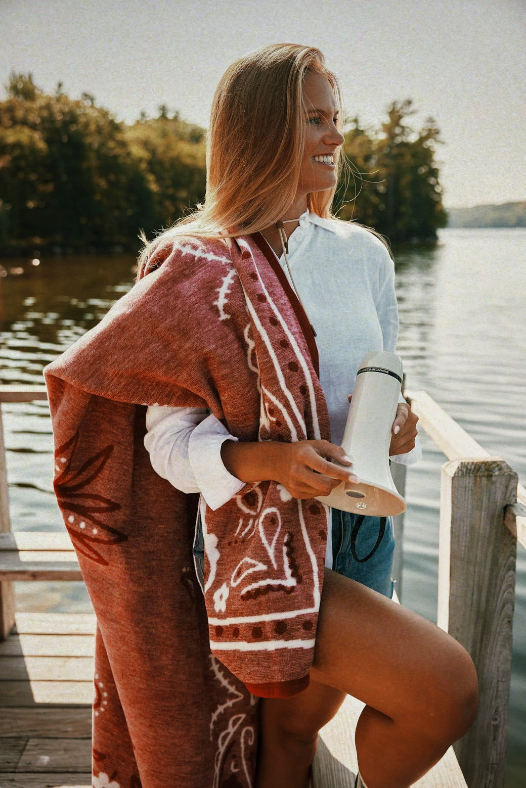 Vintage Bandana Blanket - Red