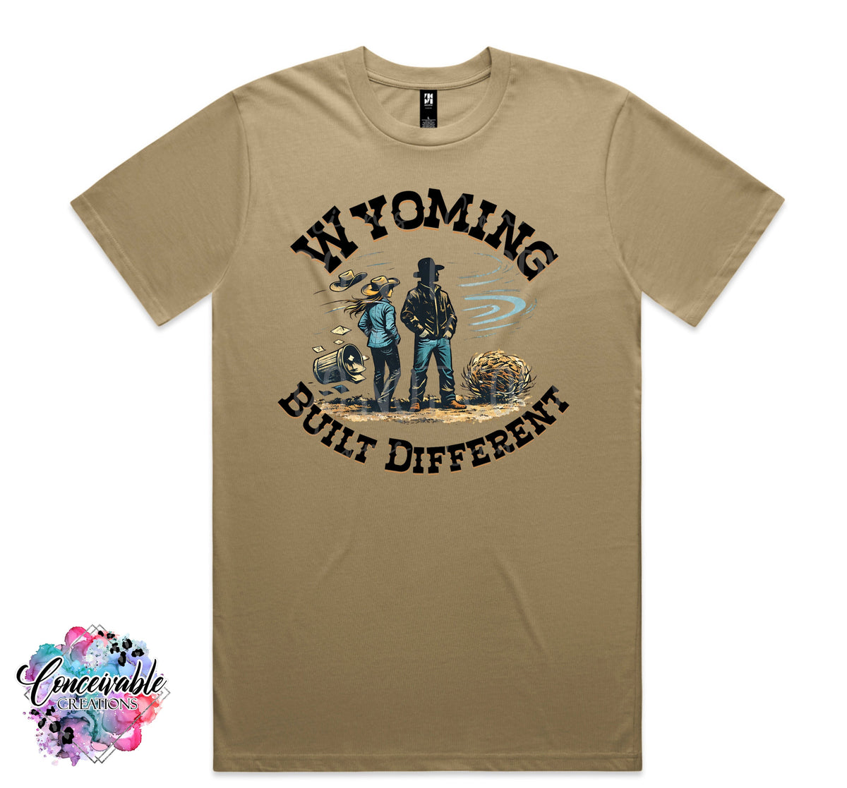 Wyoming Built Different Hoodie – Western Wind Graphic