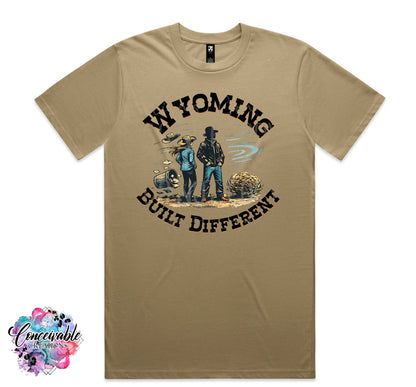 Wyoming Built Different Hoodie – Western Wind Graphic