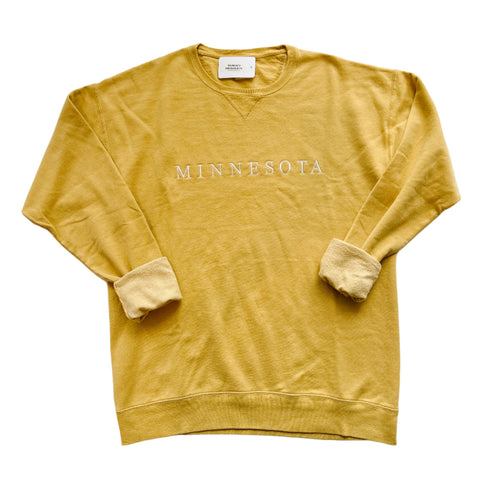 EMBROIDERED Minnesota Sweatshirt- Artisan Gold