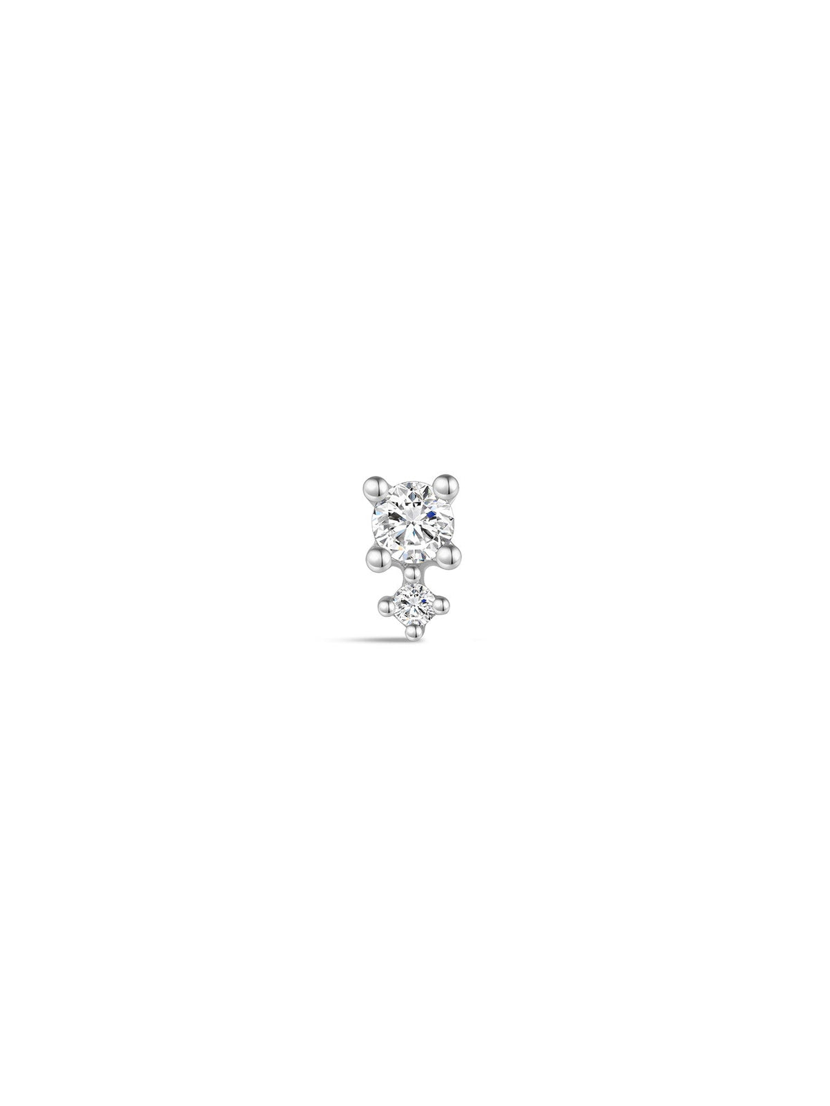 KOSINER 14K Solid Gold Simple Spliced Flat Back Stud