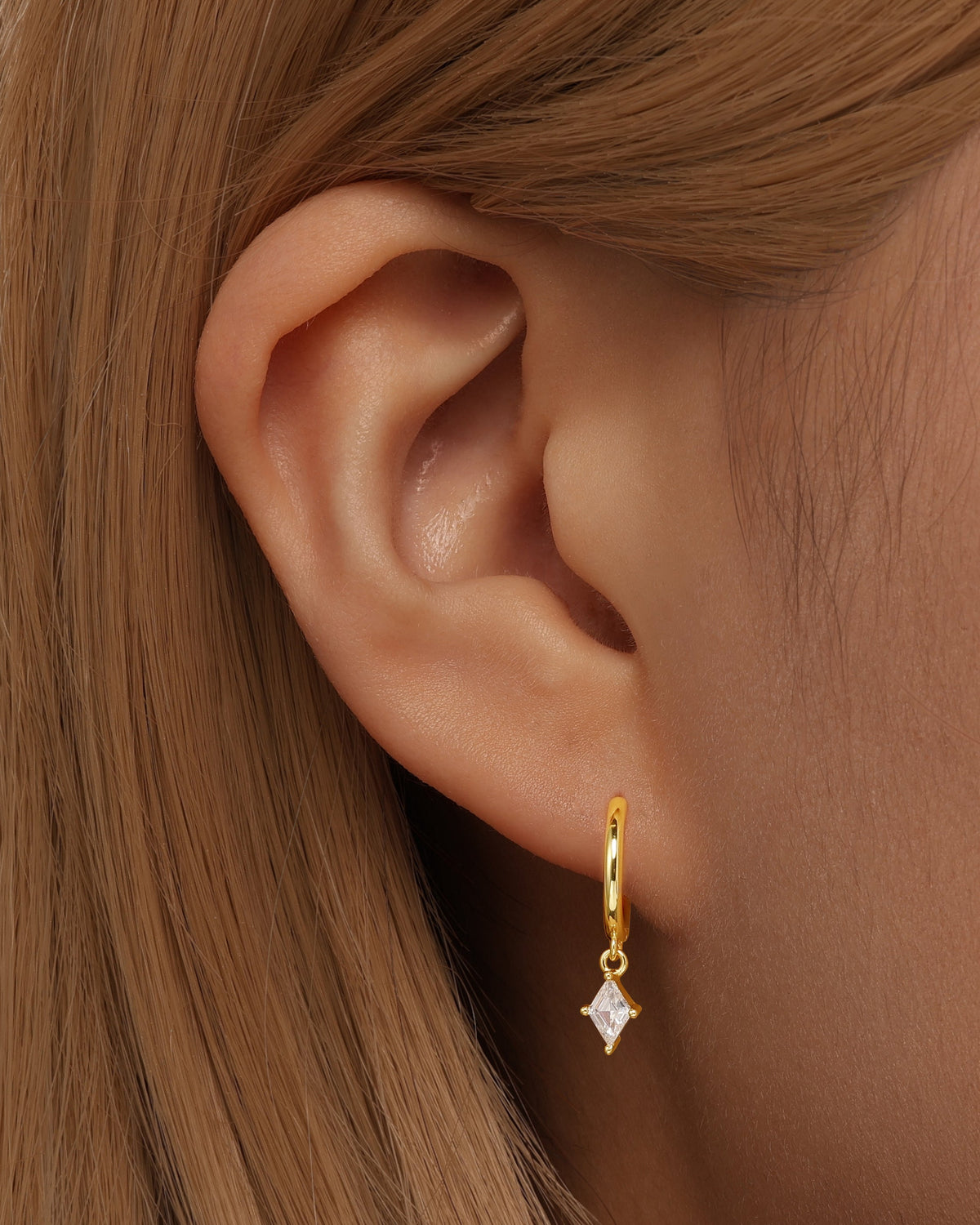 KOSINER 18K gold-plated Delicate Rhombus 3-Piece Set
