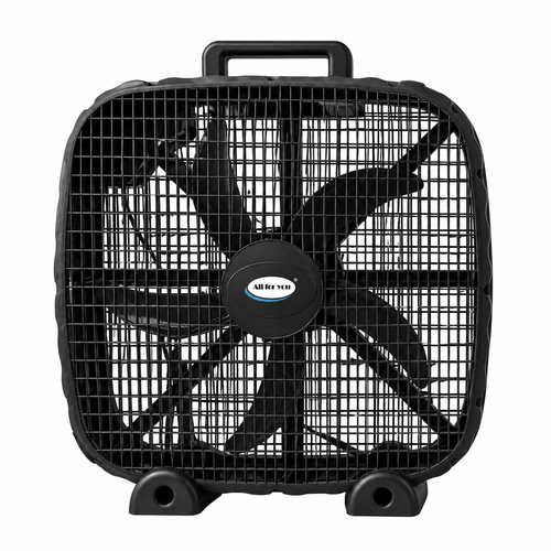 20-Inch 3-Speed Box Fan – Portable Bedroom Fan with Carry Handle, 5-Blade Powerful Airflow & Lightweight Design