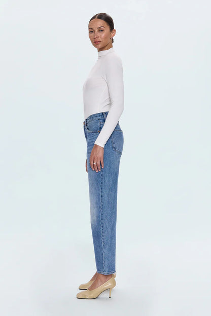 Lexi Mid Rise Bowed Straight - Metropolis