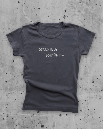 "Girls Rule Boys Drool" Baby Tee