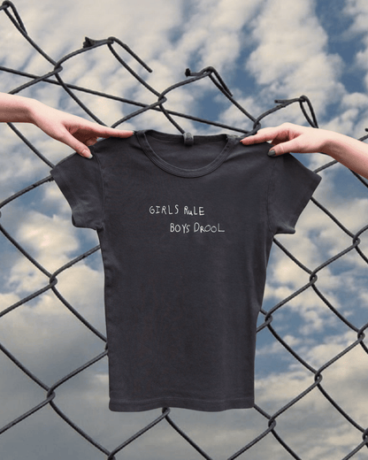 "Girls Rule Boys Drool" Baby Tee