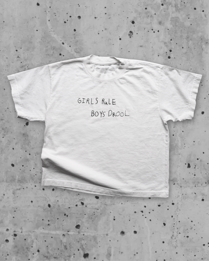 "Girls Rule Boys Drool" Wide Tee