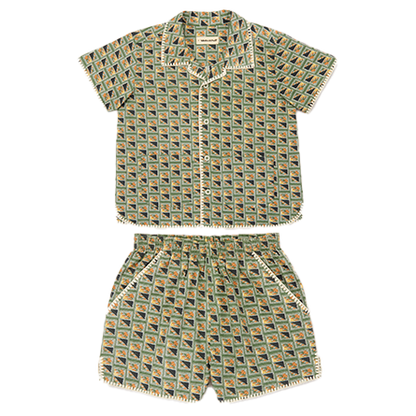 TRAVELERS SHORTS - LAWN STAMPS