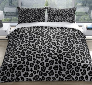 Leopard Print Duvet Cover Set with Pillowcases, Soft Microfiber All-Season Bedding for Twin, Full, Queen & King Beds