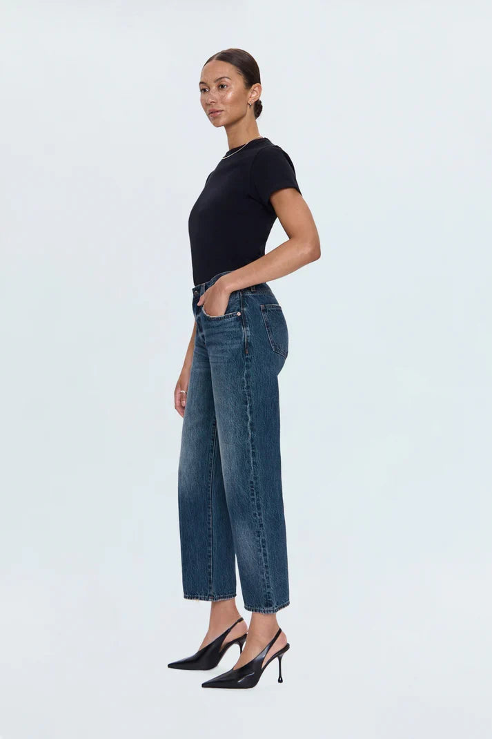 Lexi Mid Rise Bowed Straight- Artisan